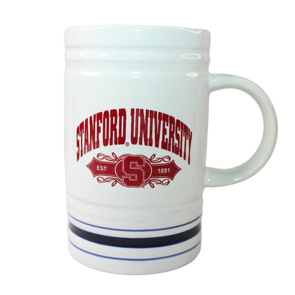 Vintage Stanford University Stein Mug Cup Coffee Tankard Black Stripes - Picture 3 of 7